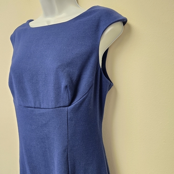 Worthington High low Sleeveless Navy Blue Dress 12 - Picture 4 of 8